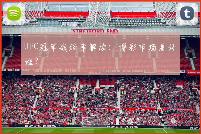 UFC冠军战赔率解读：博彩市场看好谁？